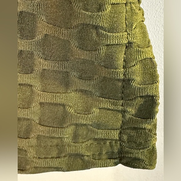 NWOT STRETCH KNIT OLIVE HONEYCOMB HOODIE - Picture 7 of 16